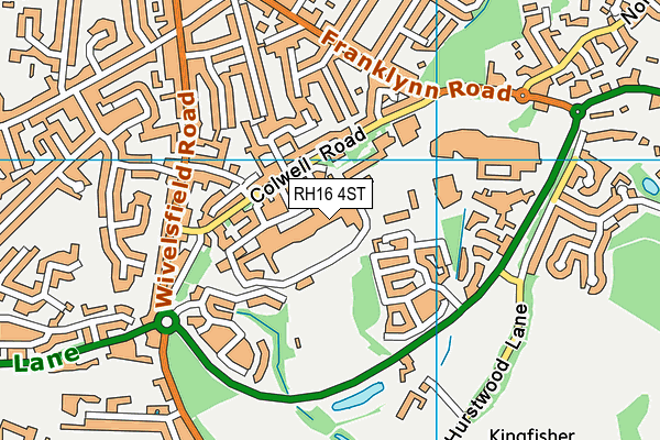 RH16 4ST map - OS VectorMap District (Ordnance Survey) RH16 4ST map - OS VectorMap District (Ordnance Survey)