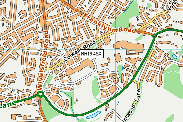 RH16 4SX map - OS VectorMap District (Ordnance Survey) RH16 4SX map - OS VectorMap District (Ordnance Survey)