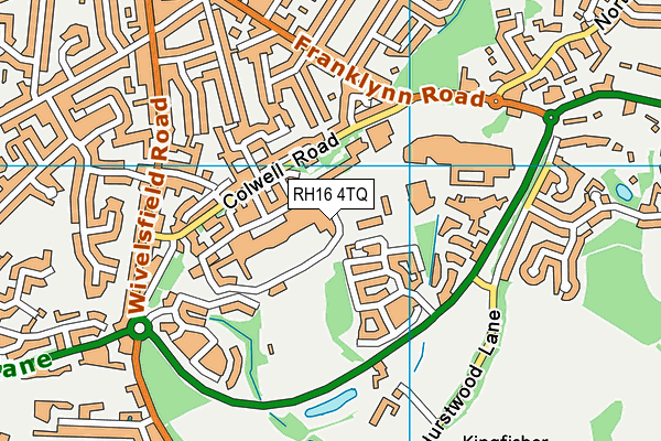 RH16 4TQ map - OS VectorMap District (Ordnance Survey) RH16 4TQ map - OS VectorMap District (Ordnance Survey)