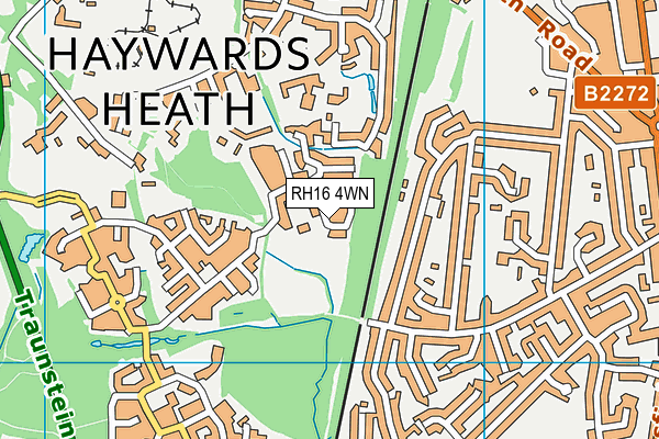 RH16 4WN map - OS VectorMap District (Ordnance Survey) RH16 4WN map - OS VectorMap District (Ordnance Survey)