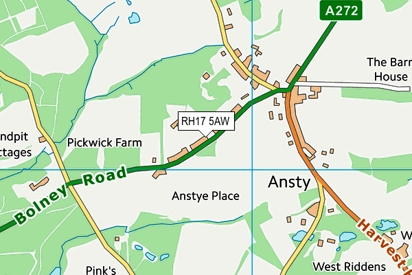 RH17 5AW map - OS VectorMap District (Ordnance Survey) RH17 5AW map - OS VectorMap District (Ordnance Survey)