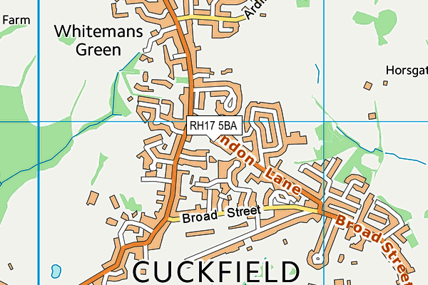 RH17 5BA map - OS VectorMap District (Ordnance Survey) RH17 5BA map - OS VectorMap District (Ordnance Survey)