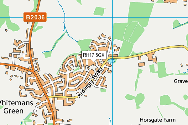 RH17 5GX map - OS VectorMap District (Ordnance Survey) RH17 5GX map - OS VectorMap District (Ordnance Survey)