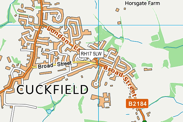 RH17 5LW map - OS VectorMap District (Ordnance Survey) RH17 5LW map - OS VectorMap District (Ordnance Survey)