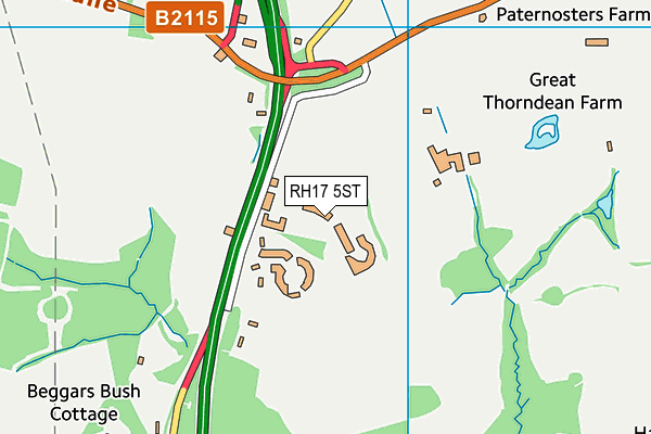 RH17 5ST map - OS VectorMap District (Ordnance Survey) RH17 5ST map - OS VectorMap District (Ordnance Survey)