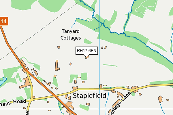 RH17 6EN map - OS VectorMap District (Ordnance Survey)