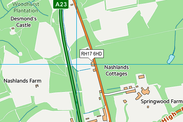 RH17 6HD map - OS VectorMap District (Ordnance Survey)