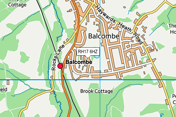 RH17 6HZ map - OS VectorMap District (Ordnance Survey)