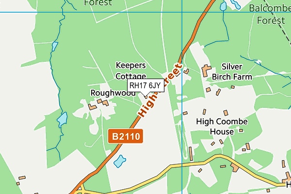 RH17 6JY map - OS VectorMap District (Ordnance Survey) RH17 6JY map - OS VectorMap District (Ordnance Survey)