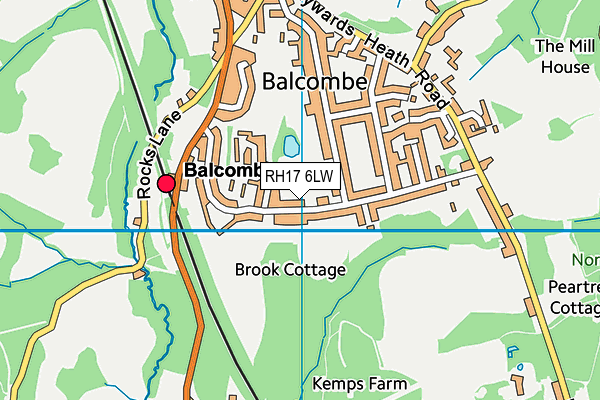 RH17 6LW map - OS VectorMap District (Ordnance Survey)