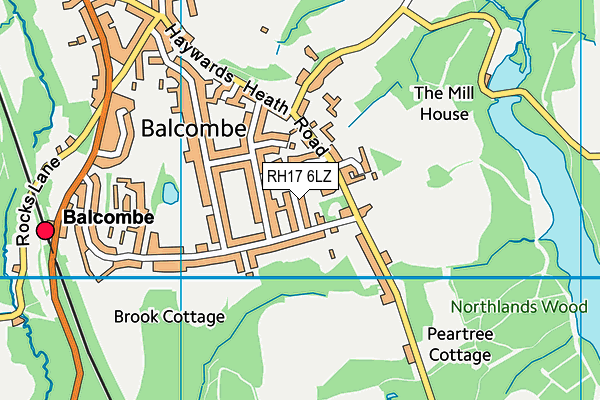 RH17 6LZ map - OS VectorMap District (Ordnance Survey)