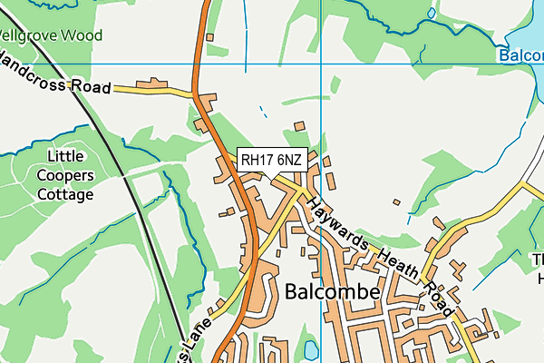 RH17 6NZ map - OS VectorMap District (Ordnance Survey) RH17 6NZ map - OS VectorMap District (Ordnance Survey)