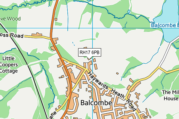 RH17 6PB map - OS VectorMap District (Ordnance Survey) RH17 6PB map - OS VectorMap District (Ordnance Survey)