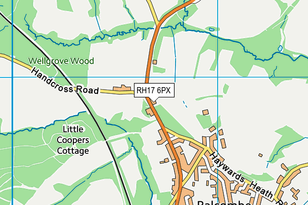RH17 6PX map - OS VectorMap District (Ordnance Survey) RH17 6PX map - OS VectorMap District (Ordnance Survey)