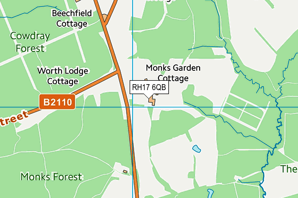 RH17 6QB map - OS VectorMap District (Ordnance Survey) RH17 6QB map - OS VectorMap District (Ordnance Survey)