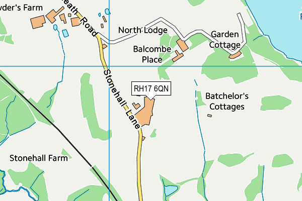 RH17 6QN map - OS VectorMap District (Ordnance Survey)