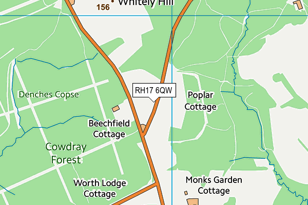 RH17 6QW map - OS VectorMap District (Ordnance Survey) RH17 6QW map - OS VectorMap District (Ordnance Survey)
