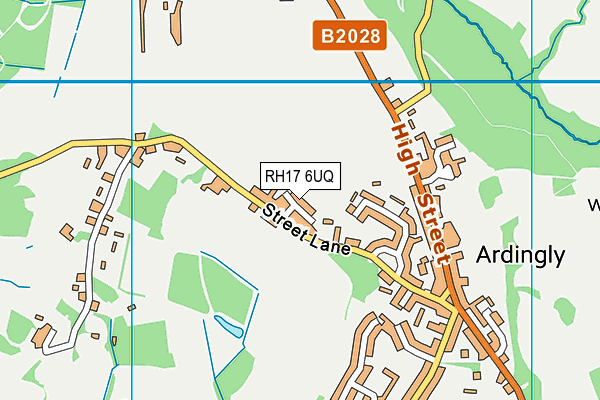 RH17 6UQ map - OS VectorMap District (Ordnance Survey)