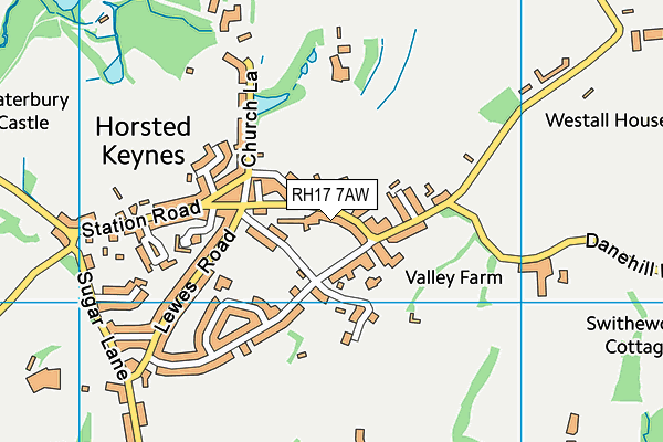 RH17 7AW map - OS VectorMap District (Ordnance Survey) RH17 7AW map - OS VectorMap District (Ordnance Survey)