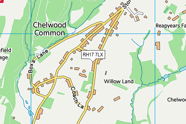 RH17 7LX map - OS VectorMap District (Ordnance Survey) RH17 7LX map - OS VectorMap District (Ordnance Survey)