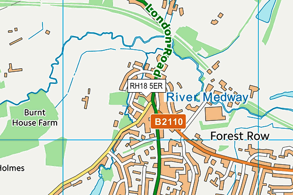 RH18 5ER map - OS VectorMap District (Ordnance Survey) RH18 5ER map - OS VectorMap District (Ordnance Survey)