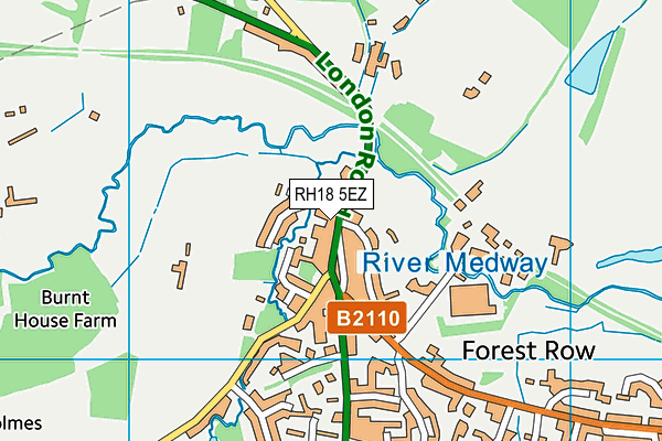RH18 5EZ map - OS VectorMap District (Ordnance Survey) RH18 5EZ map - OS VectorMap District (Ordnance Survey)