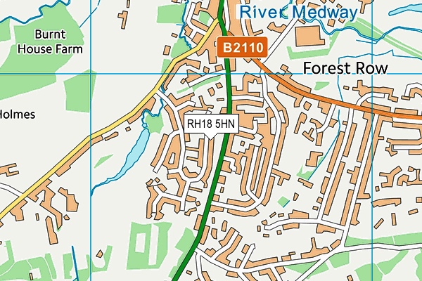 RH18 5HN map - OS VectorMap District (Ordnance Survey) RH18 5HN map - OS VectorMap District (Ordnance Survey)