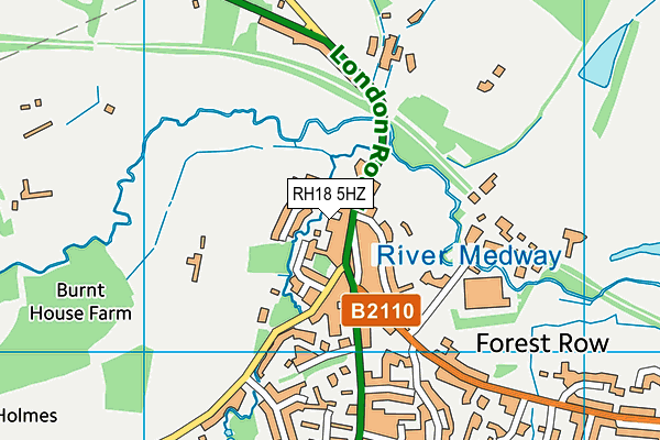 RH18 5HZ map - OS VectorMap District (Ordnance Survey) RH18 5HZ map - OS VectorMap District (Ordnance Survey)