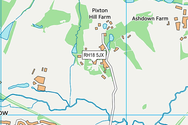 RH18 5JX map - OS VectorMap District (Ordnance Survey) RH18 5JX map - OS VectorMap District (Ordnance Survey)