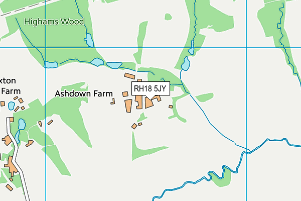 RH18 5JY map - OS VectorMap District (Ordnance Survey) RH18 5JY map - OS VectorMap District (Ordnance Survey)