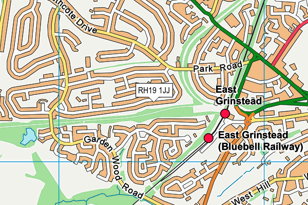 RH19 1JJ map - OS VectorMap District (Ordnance Survey) RH19 1JJ map - OS VectorMap District (Ordnance Survey)