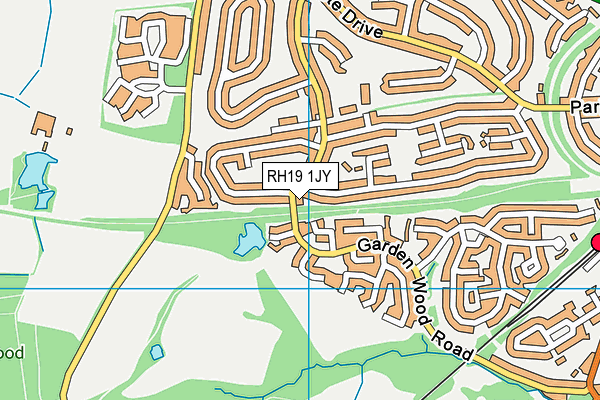 RH19 1JY map - OS VectorMap District (Ordnance Survey) RH19 1JY map - OS VectorMap District (Ordnance Survey)