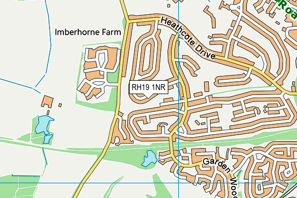 RH19 1NR map - OS VectorMap District (Ordnance Survey) RH19 1NR map - OS VectorMap District (Ordnance Survey)