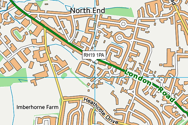 RH19 1PA map - OS VectorMap District (Ordnance Survey) RH19 1PA map - OS VectorMap District (Ordnance Survey)