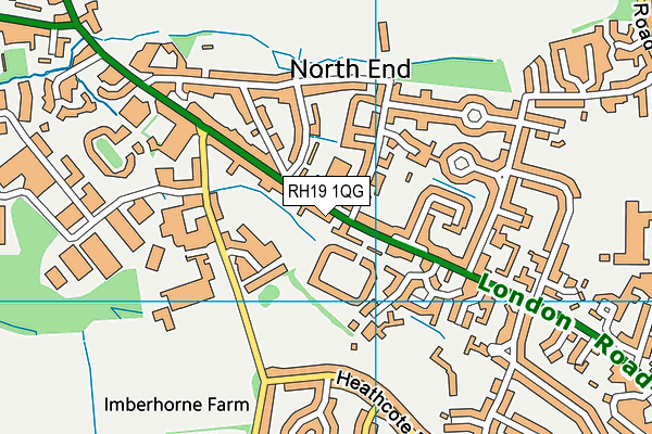 RH19 1QG map - OS VectorMap District (Ordnance Survey) RH19 1QG map - OS VectorMap District (Ordnance Survey)