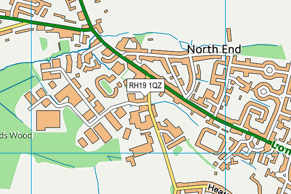 RH19 1QZ map - OS VectorMap District (Ordnance Survey) RH19 1QZ map - OS VectorMap District (Ordnance Survey)