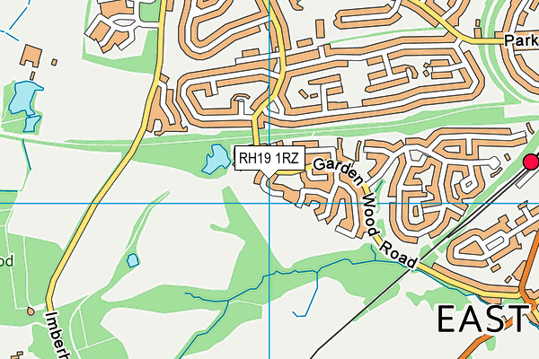 RH19 1RZ map - OS VectorMap District (Ordnance Survey) RH19 1RZ map - OS VectorMap District (Ordnance Survey)