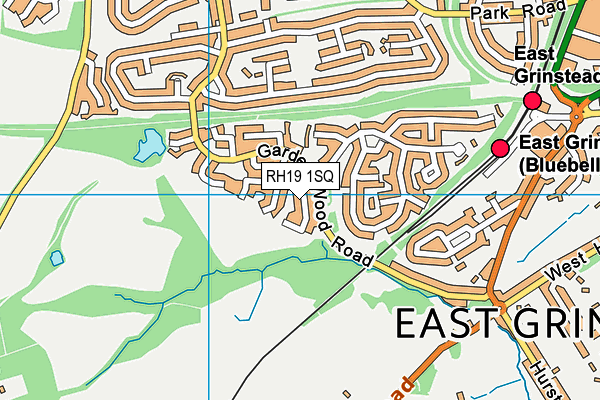 RH19 1SQ map - OS VectorMap District (Ordnance Survey) RH19 1SQ map - OS VectorMap District (Ordnance Survey)