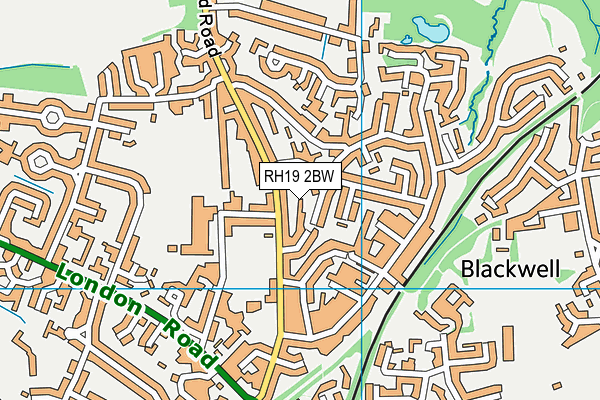 RH19 2BW map - OS VectorMap District (Ordnance Survey) RH19 2BW map - OS VectorMap District (Ordnance Survey)