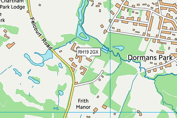 RH19 2GX map - OS VectorMap District (Ordnance Survey) RH19 2GX map - OS VectorMap District (Ordnance Survey)