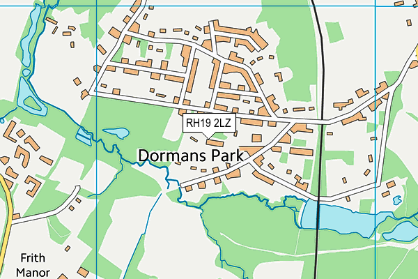 RH19 2LZ map - OS VectorMap District (Ordnance Survey) RH19 2LZ map - OS VectorMap District (Ordnance Survey)