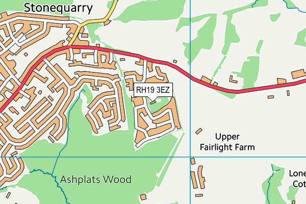 RH19 3EZ map - OS VectorMap District (Ordnance Survey) RH19 3EZ map - OS VectorMap District (Ordnance Survey)