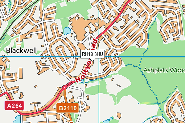 RH19 3HU map - OS VectorMap District (Ordnance Survey) RH19 3HU map - OS VectorMap District (Ordnance Survey)