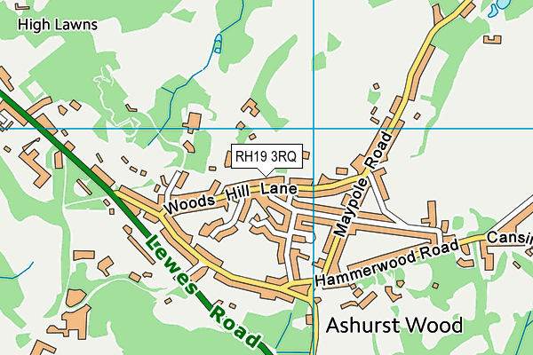 RH19 3RQ map - OS VectorMap District (Ordnance Survey) RH19 3RQ map - OS VectorMap District (Ordnance Survey)