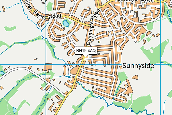 RH19 4AQ map - OS VectorMap District (Ordnance Survey) RH19 4AQ map - OS VectorMap District (Ordnance Survey)