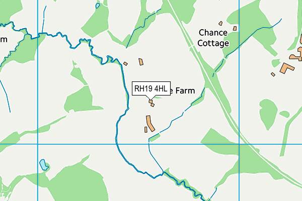 RH19 4HL map - OS VectorMap District (Ordnance Survey)