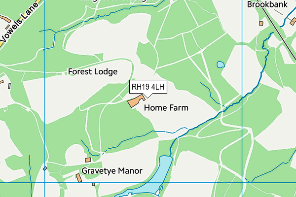 RH19 4LH map - OS VectorMap District (Ordnance Survey) RH19 4LH map - OS VectorMap District (Ordnance Survey)