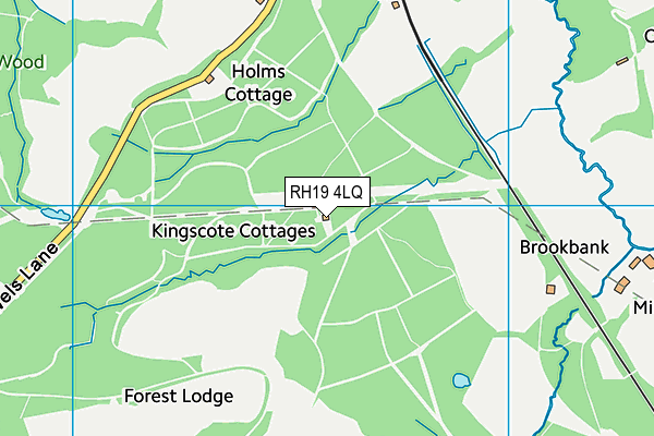 RH19 4LQ map - OS VectorMap District (Ordnance Survey) RH19 4LQ map - OS VectorMap District (Ordnance Survey)