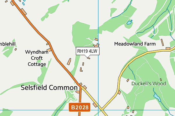 RH19 4LW map - OS VectorMap District (Ordnance Survey) RH19 4LW map - OS VectorMap District (Ordnance Survey)