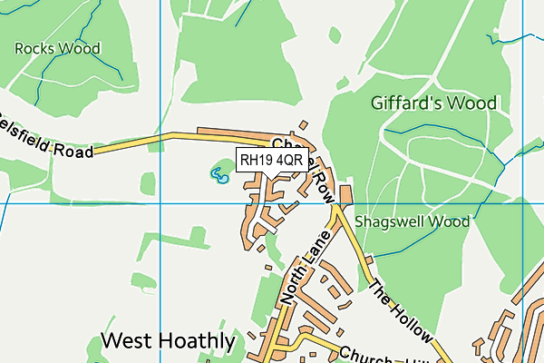 RH19 4QR map - OS VectorMap District (Ordnance Survey) RH19 4QR map - OS VectorMap District (Ordnance Survey)